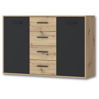 Commode Antuza 4P2T artisan/noir