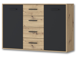 Commode Antuza 4P2T artisan/noir