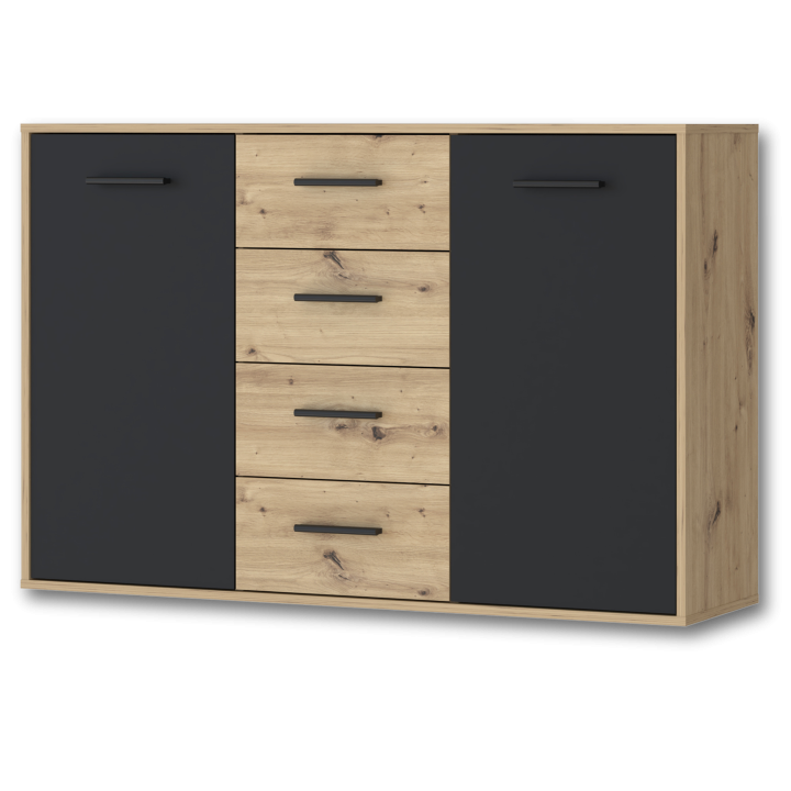 Commode Antuza 4P2T artisan/noir