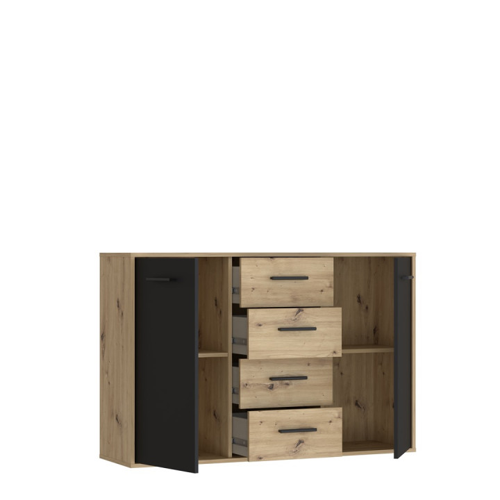Commode Antuza 4P2T artisan/noir