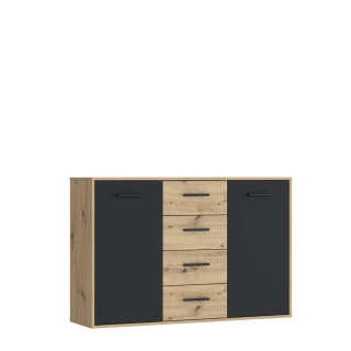 Commode Antuza 4P2T artisan/noir