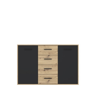 Commode Antuza 4P2T artisan/noir