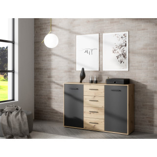 Commode Antuza 4P2T artisan/noir