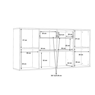 Commode Antuza 4P2T artisan/noir