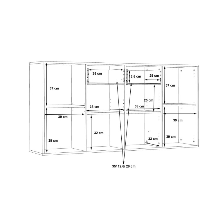 Commode Antuza 4P2T artisan/noir