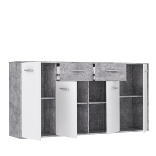 Commode Antuza 4P2T beton/blanc