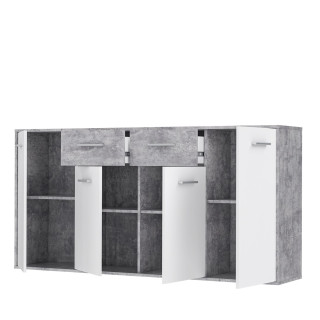 Commode Antuza 4P2T beton/blanc