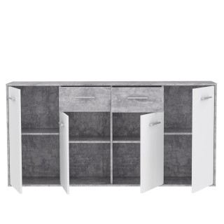 Commode Antuza 4P2T beton/blanc
