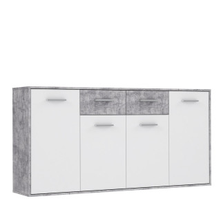 Commode Antuza 4P2T beton/blanc