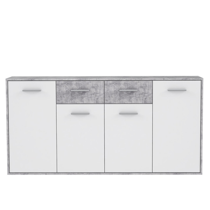 Commode Antuza 4P2T beton/blanc