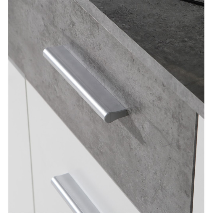 Commode Antuza 4P2T beton/blanc