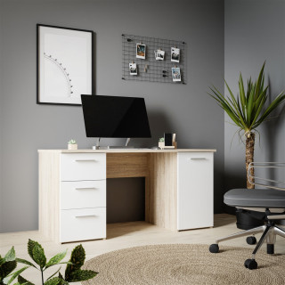 Bureau Net chêne et blanc