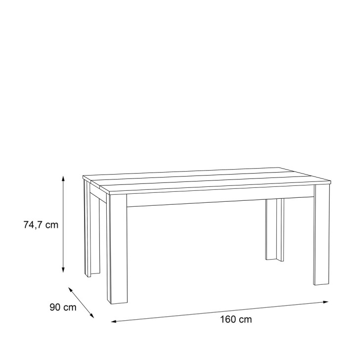 Table Gulada - Table fixe - cendré / blanc