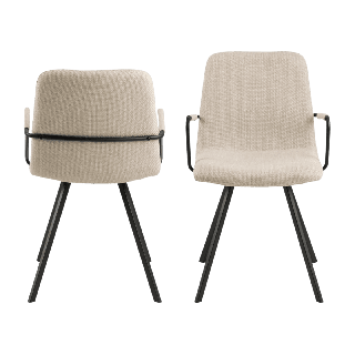 Selina Basel 24 chaise avec accoudoirs beige
