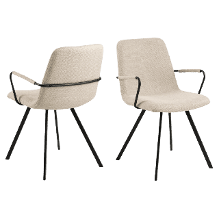 Selina Basel 24 chaise avec accoudoirs beige