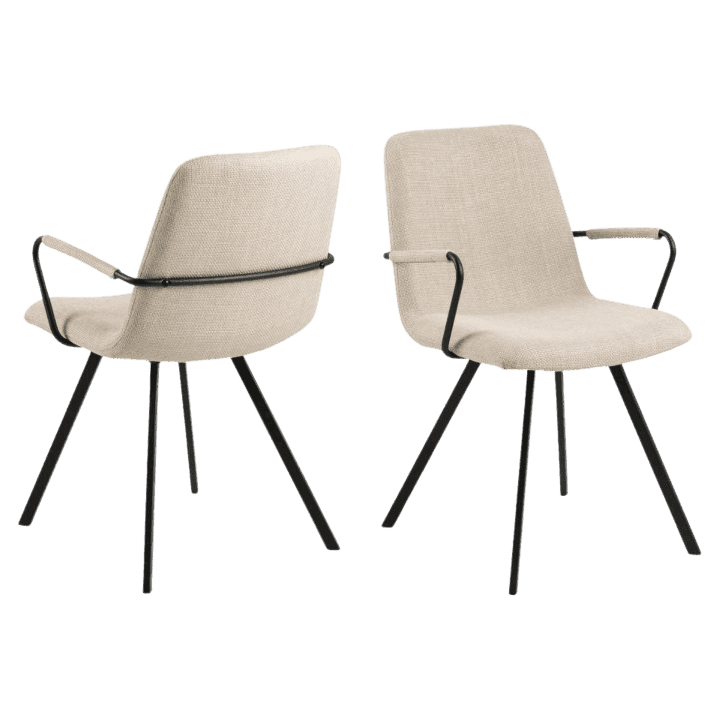 Selina Basel 24 chaise avec accoudoirs beige