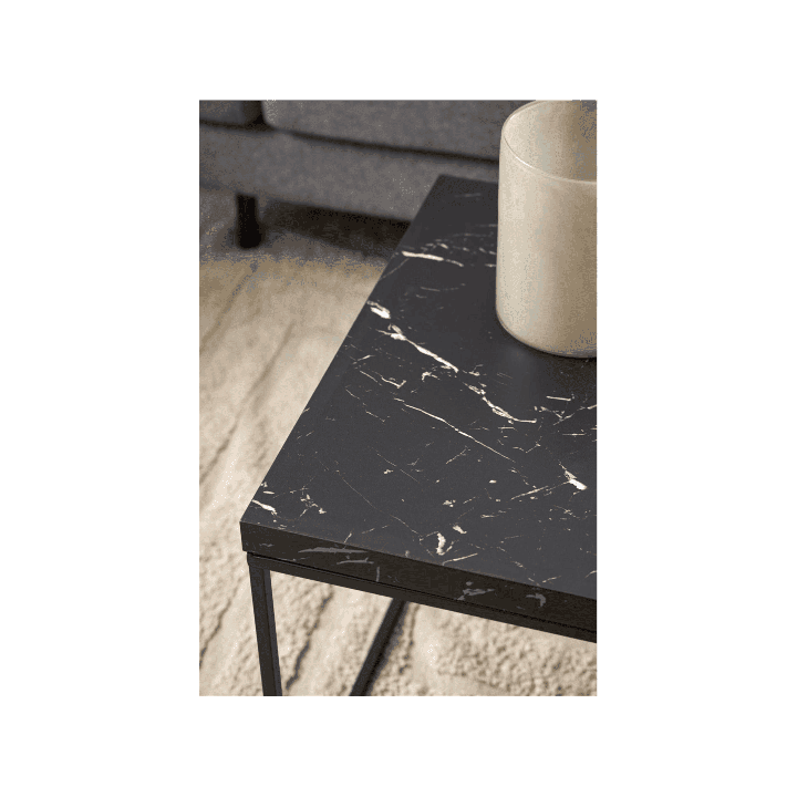 Table de salon réctangulaire Barossa marbre noir