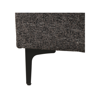 Canapé 3 places + pouf Umar gris foncé