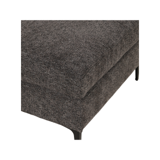 Canapé 3 places + pouf Umar gris foncé