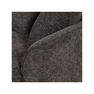 Canapé 3 places + pouf Umar gris foncé