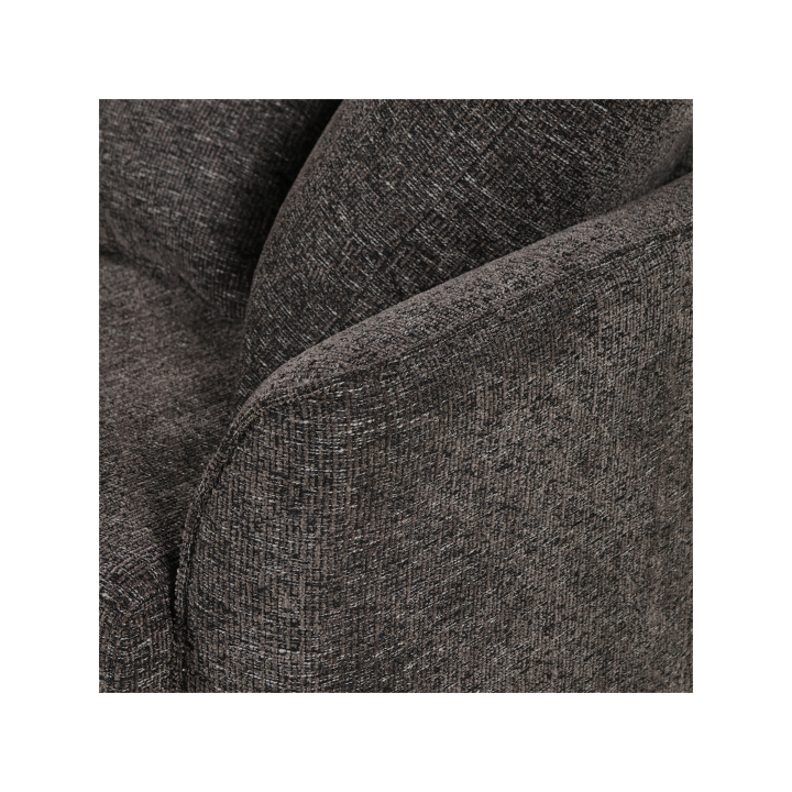 Canapé 3 places + pouf Umar gris foncé