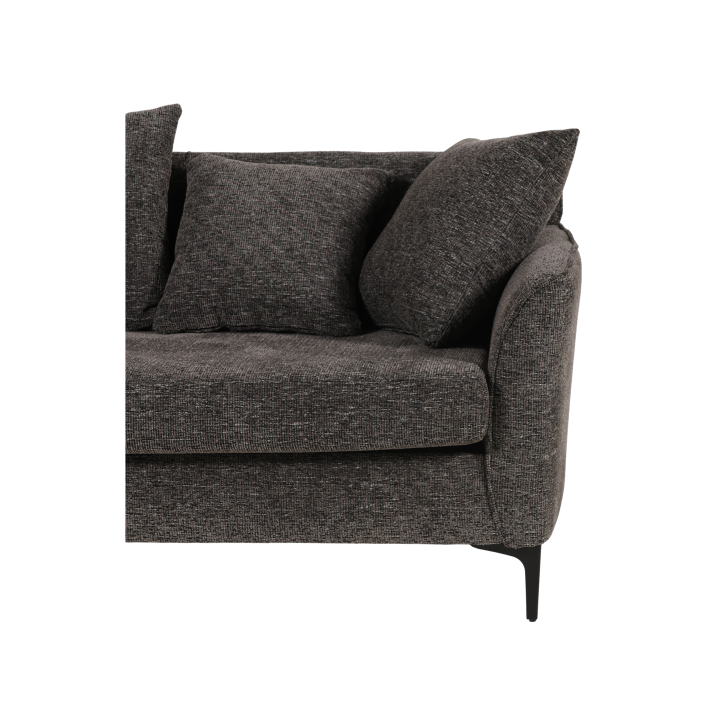 Canapé 3 places + pouf Umar gris foncé