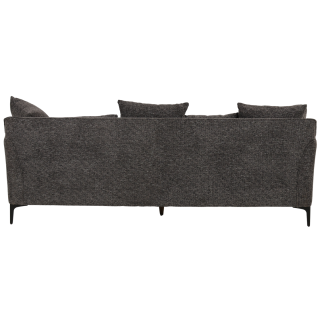 Canapé 3 places + pouf Umar gris foncé
