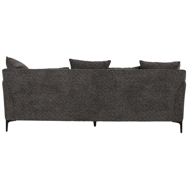 Canapé 3 places + pouf Umar gris foncé