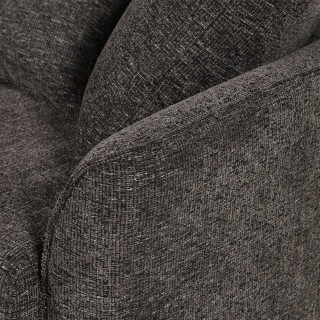 Canapé 3 places + pouf Umar gris foncé