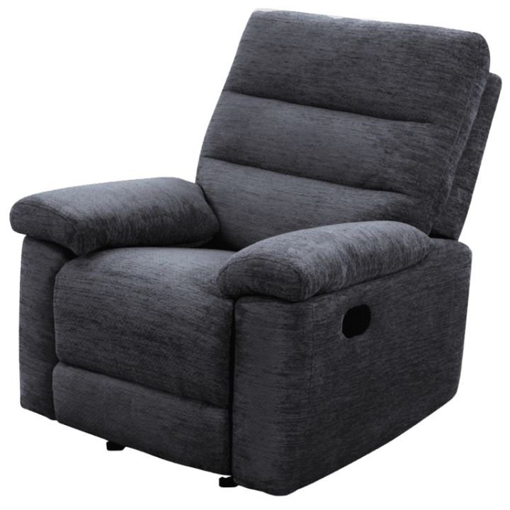 Coral - Fauteuil relax manuel gris foncé