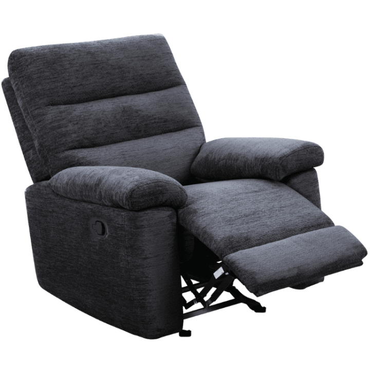 Coral - Fauteuil relax manuel gris foncé