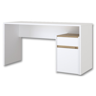 Bureau reversible Modultrick chêne artisan et blanc