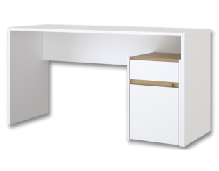Bureau reversible Modultrick chêne artisan et blanc