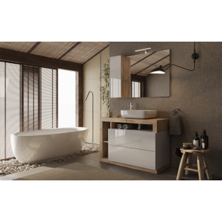Miroir avec miroir led , hamburg 432430-71110p
