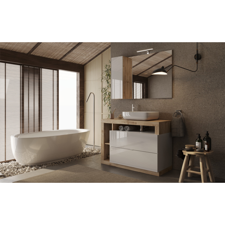 Miroir avec miroir led , hamburg 432430-71110p