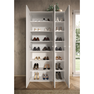 Grande armoire à chaussures Smile blanc