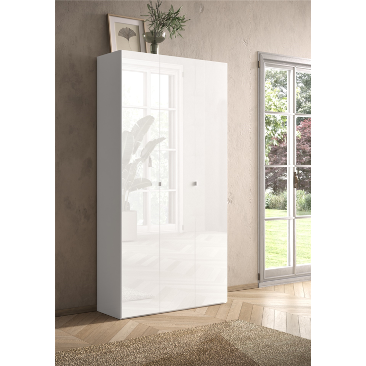Grande armoire à chaussures Smile blanc