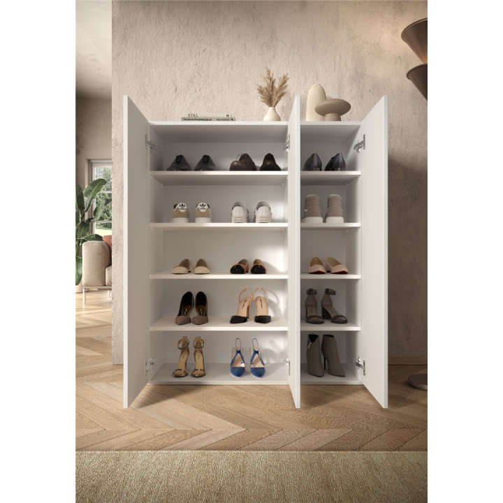 Petite armoire à chaussure Smile blanc