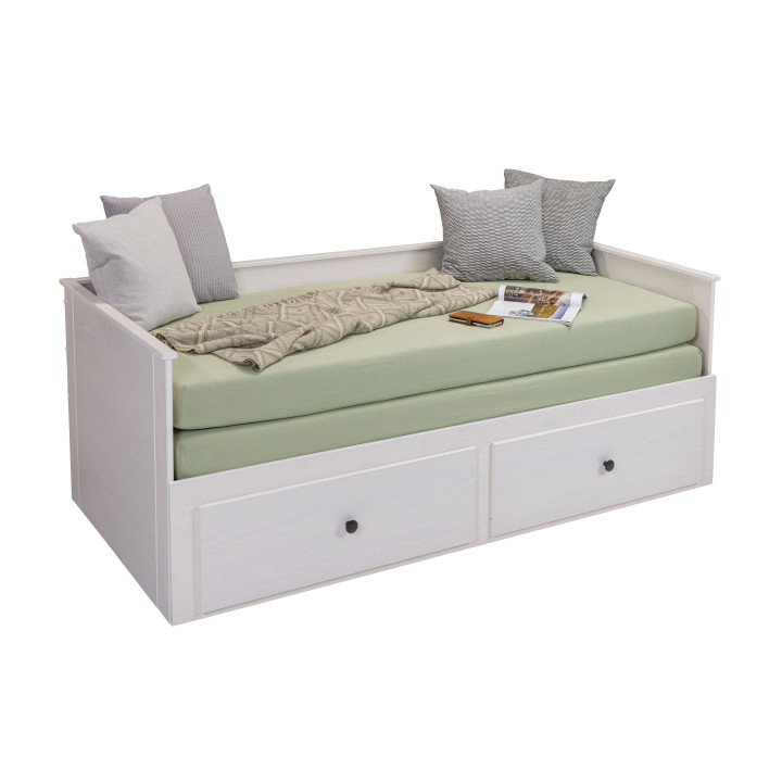 Lit banquette Palino 90 x 200 cm blanc