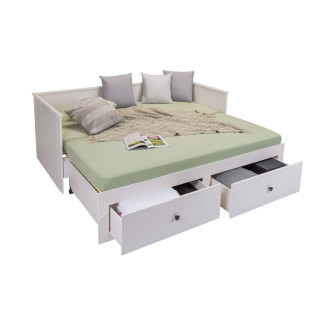 Lit banquette Palino 90 x 200 cm blanc