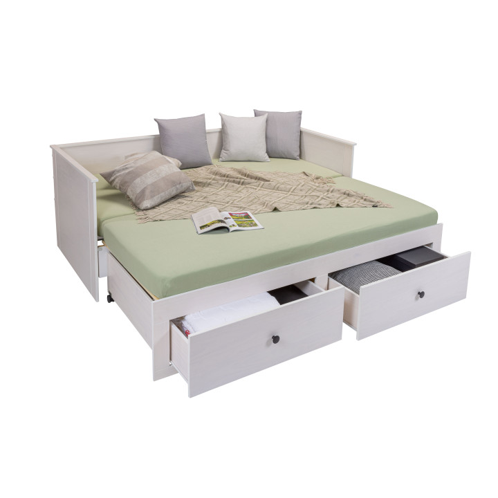 Lit banquette Palino 90 x 200 cm blanc