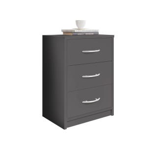 Chevet 3 tiroirs pépé gris anthracite