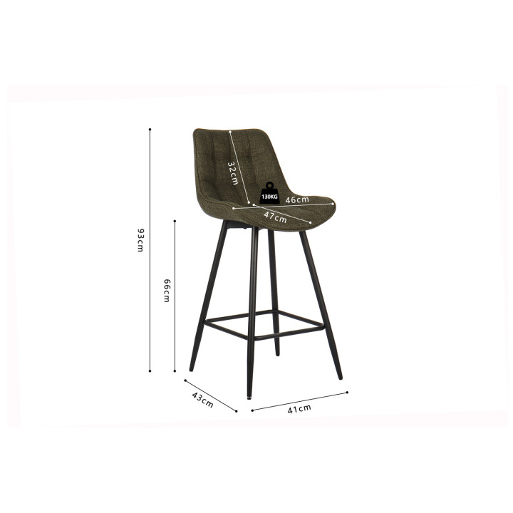 Tabouret de bar Ariba Vert 5630-4