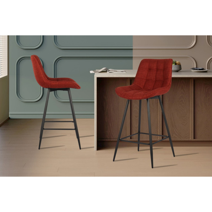 Tabouret de bar Ariba - Rouge - 5630-5