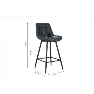 Tabouret de bar Ariba bleu foncé 5630-6