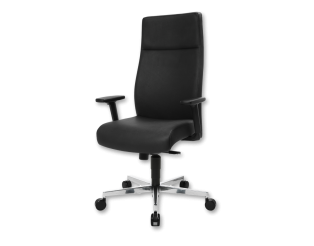 Chaise de bureau en cuir Noir Chief 300