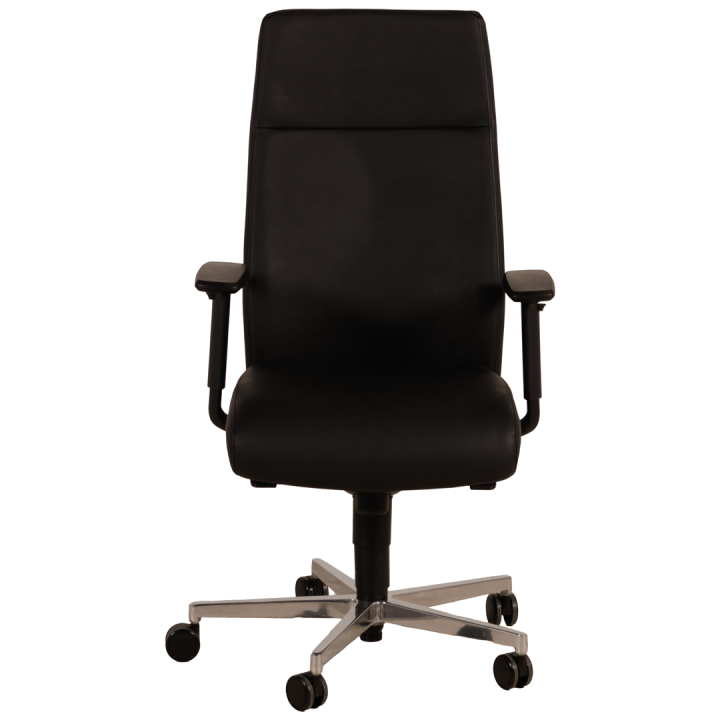 Chaise de bureau en cuir Noir Chief 300