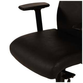 Chaise de bureau en cuir Noir Chief 300