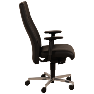 Chaise de bureau en cuir Noir Chief 300
