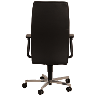 Chaise de bureau en cuir Noir Chief 300